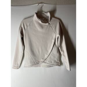 Athleta Girl Cozy Karma Wrap Beige Sweater Size L 12 Girls